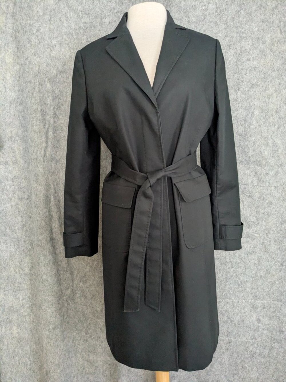 Brooks Brothers Classic Belted Trench Coat Midnight Blue Sz 10